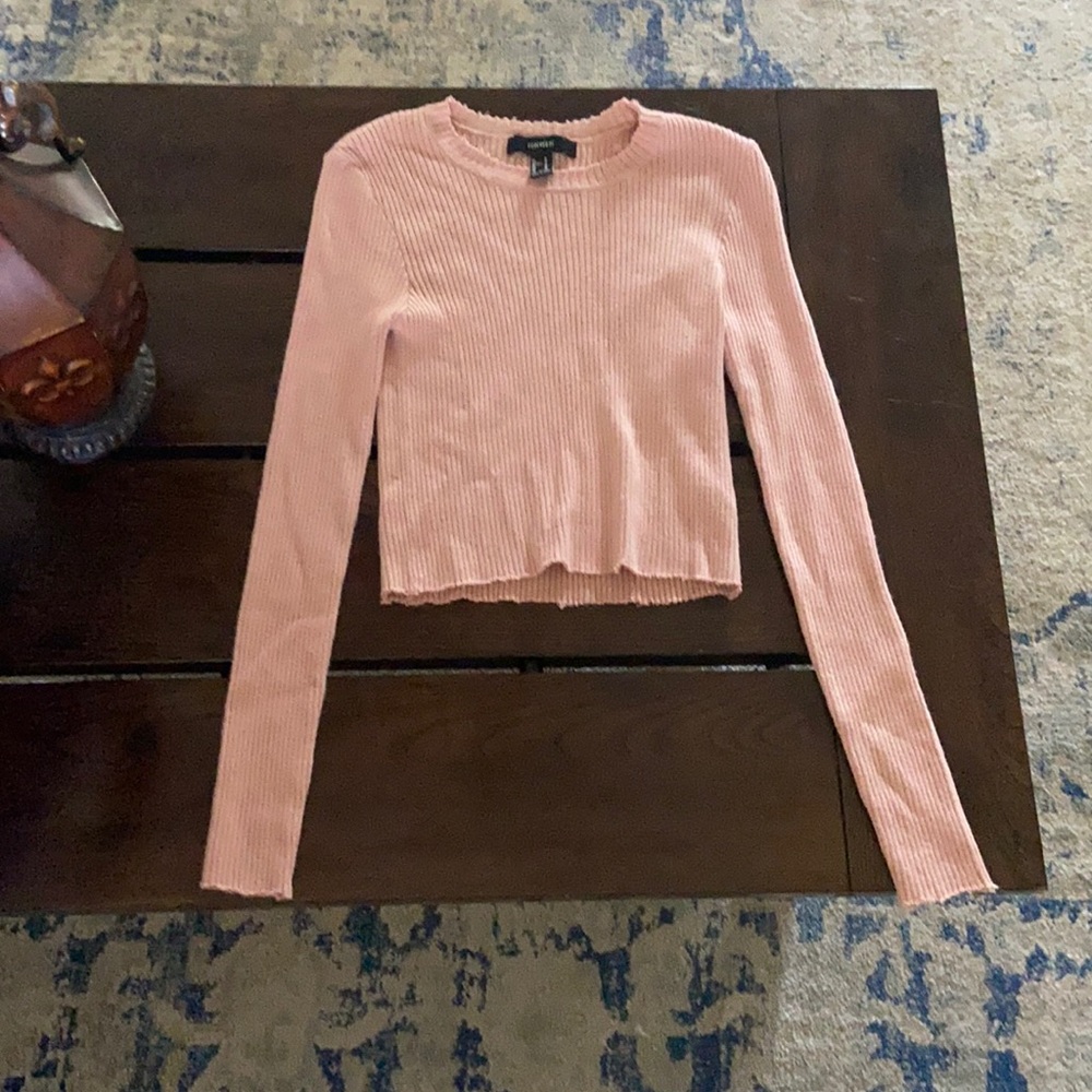 forever 21 long sleeve crop top